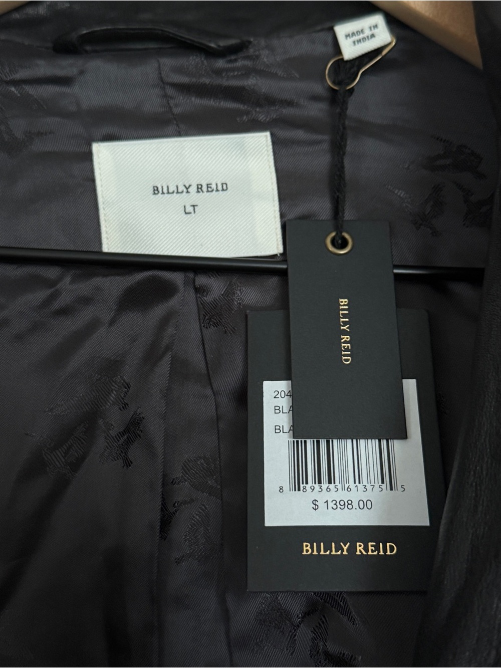 Billy Reid Black Leather Zip Jacket NEW - Picture 3 of 5